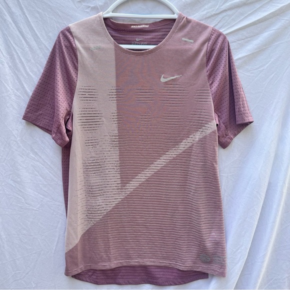 Nike Dri-FIT Striped Purple Tee - Picture 1 of 4
